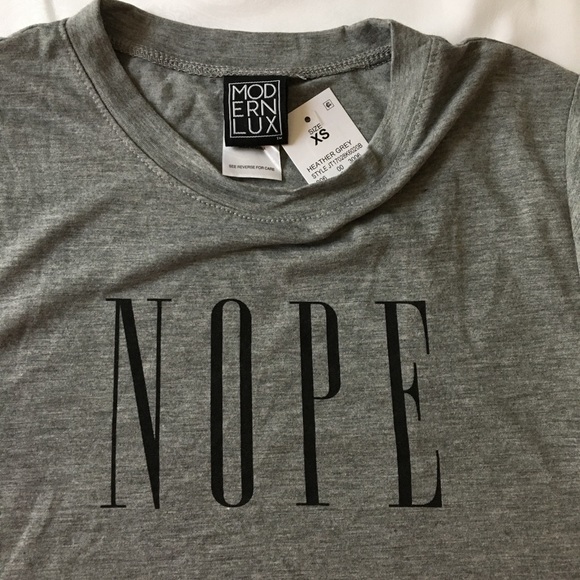 🛎 New!! Modern Luxe. XS “NOPE” Tee - Picture 3 of 5